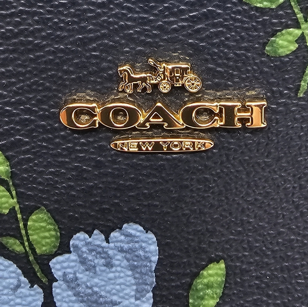 Coach Floral Corner Zip Wristlet - Picture 3 of 12